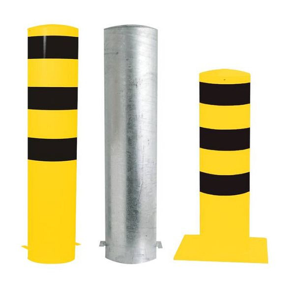 Stein HGS Stahlrohrpoller/Rammschutzpoller -Bollard-, 1500mm, zum Aufdübeln, keine Ösen, mit aufgeschweißter Stahlkappe, 14696bg01