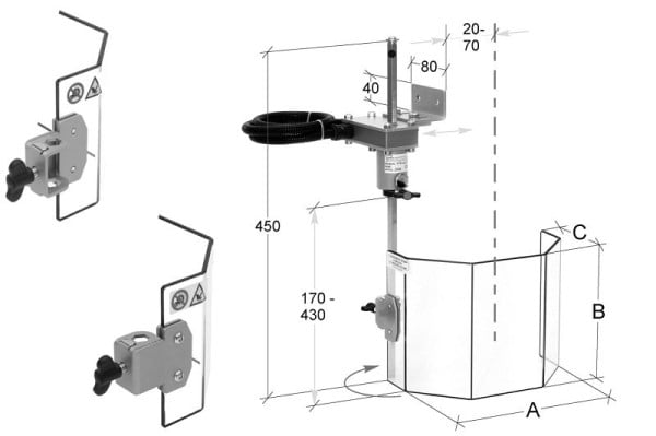 MACK Schutzeinrichtung für Ständerbohrmaschinen 300 mm, ZE-BS-300