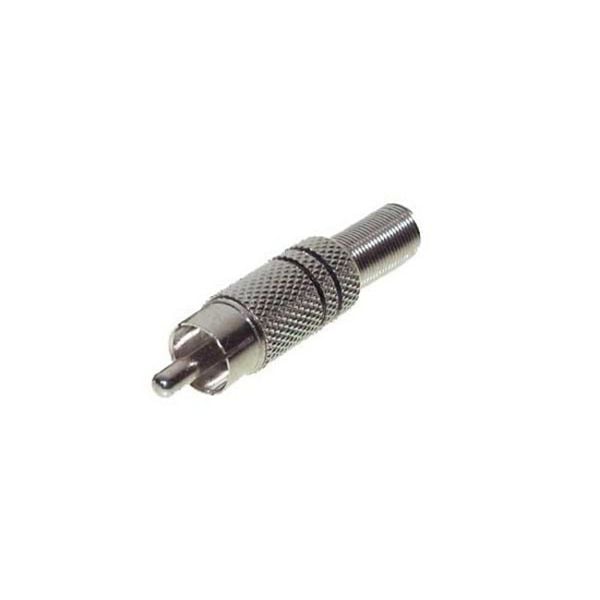 S-Conn Cinchstecker Metall 6mm, schwarz, 52000-S