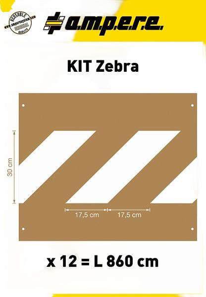 Ampere Schablonen KIT Zebra, 1 Set a 12 Schablonen, 630261002