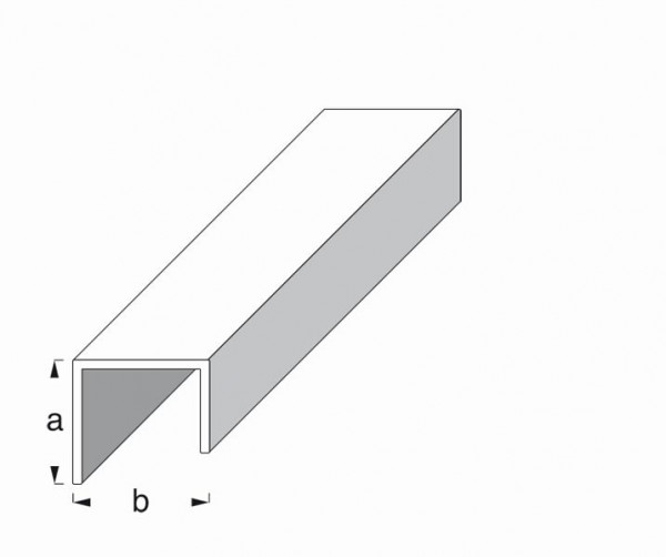 Vormann Alu Griffprofile 20 x 22 x 15 x 1,5 silber 1m, 054496100AL