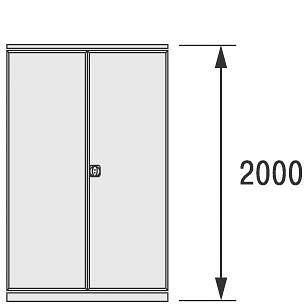 BITO Flügeltür 1300x2000 RAL7035 Set, 29951