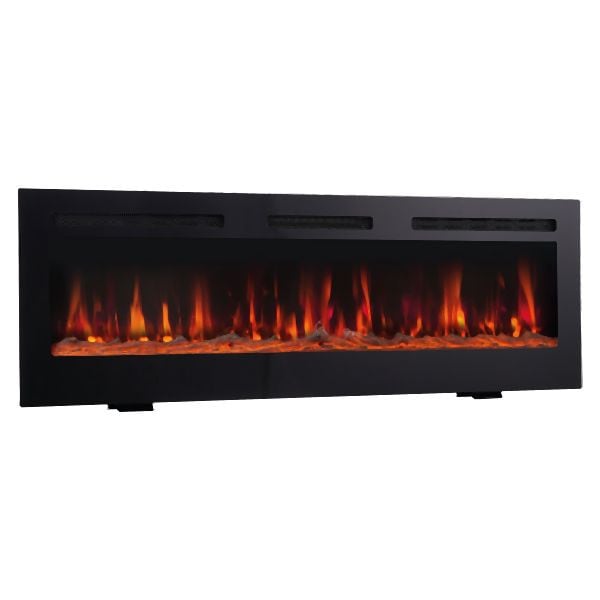 KAMINIO Elektrokamin MARLON 55", Schwarz, mit Heizung, EF02-55