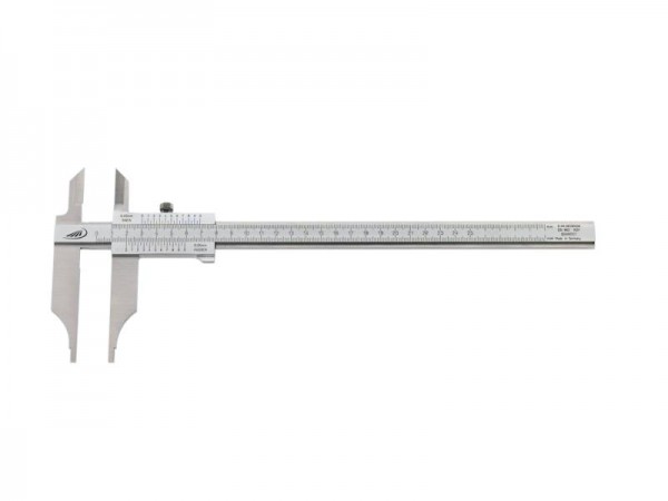 HELIOS PREISSER Werkstattmessschieber, rostfreier Stahl, verchromt, mit Spitzen, ohne Feineinstellung, Messbereich 0 - 500 mm, 230508