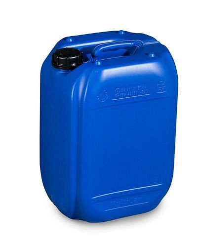 DENIOS Kunststoffkanister aus Polyethylen (PE), antistatisch, 20 Liter, blau, 267001