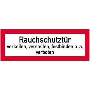 Moedel Rauchschutztür verkeilen...verboten, Folie, doppelseitig, 210x74 mm, 57775