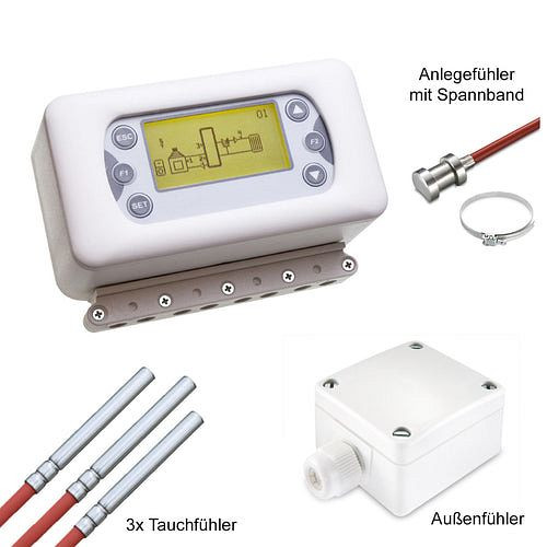 Environ Temperatur-Differenzregler Clima500 für Holzkessel und Kaminöfen, SETENPACQ207000008