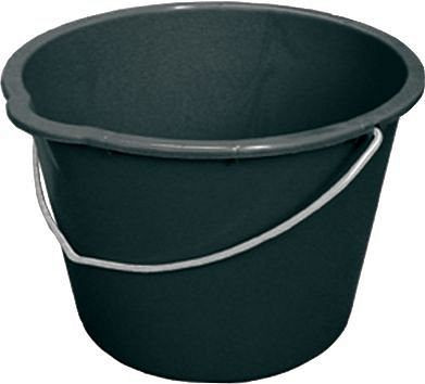 DENIOS Kunststoff-Eimer aus recyceltem Polyethylen (PE), 12 Liter, schwarz, VE: 10 Stück, 180845