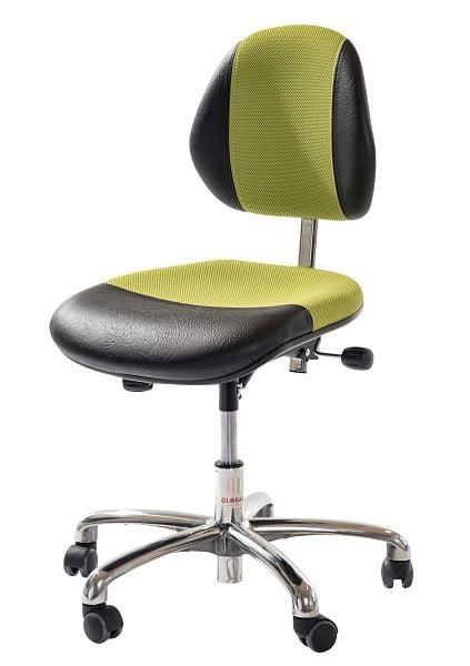 Global Professional Seating Office Duo Bürostuhl, Kunstleder schwarz/ grün 3D Runner, 59904770220