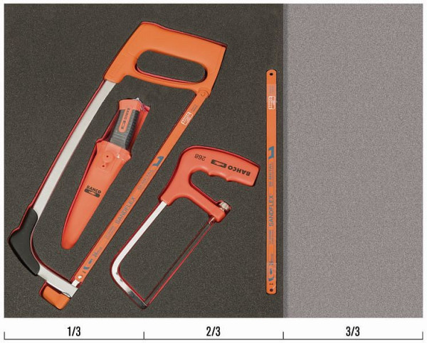 Bahco 2/3 Einlage, Sägen + Messer, 8-teilig, FF1F5005