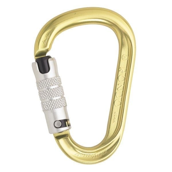 AustriAlpin Karabiner HMS RONDO 2-Wege-Autolock Selfie eloxiert, gelb, VE: 40 Stück, KR35B-Y