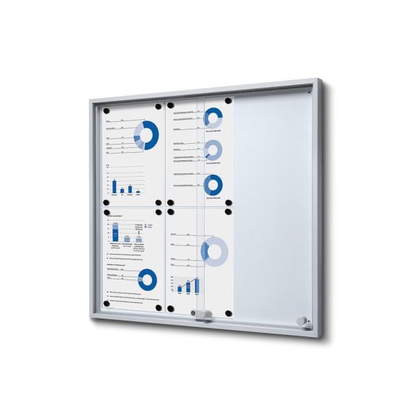 Showdown Displays SLIM Schaukasten mit Schiebetüren (6xA4), SCSLG6xA4