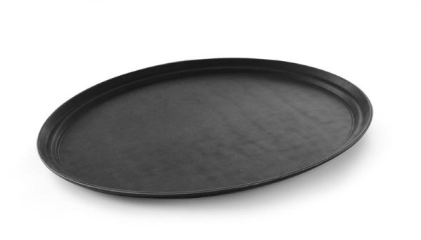 Hendi Serviertablett, oval, XL, 735 mm, schwarz, 508831