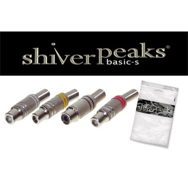 shiverpeaks BASIC-S, Cinchkupplung Metall 6mm SET 4-teilig, rot, schwarz, weiß, gelb, BS52001-SET