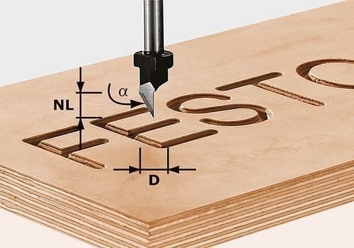 Festool Schriftenfräser HW S8 D11/60°, 491003