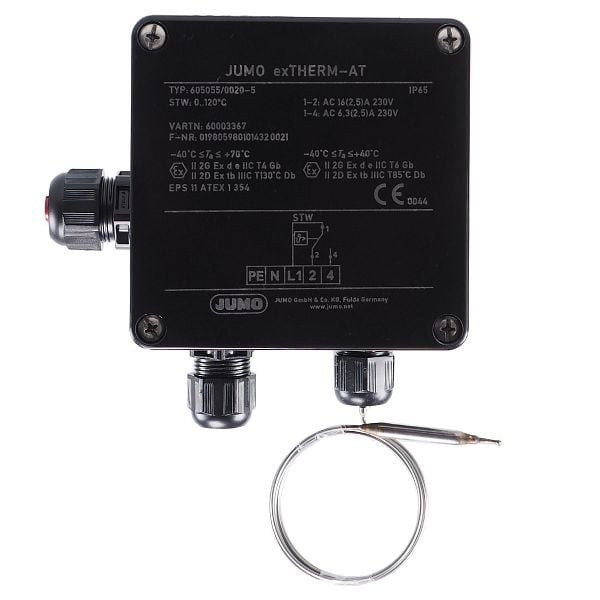 JUMO Ex geschützter Sicherheitstemperaturwächter, -20 bis 50 °C, Fernleitung 1000mm, 60003365