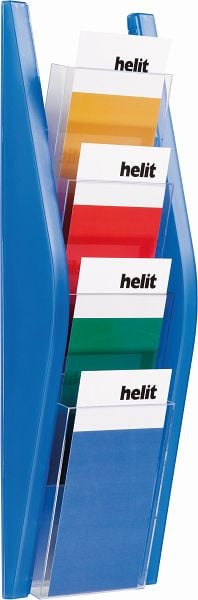 helit Wandbogendisplay "the arc" 4 x 1/3 DIN A4 hoch, blau transluzent, H6270330