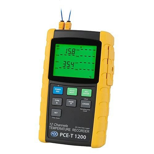 PCE Instruments 12-Kanal-Datenlogger-Thermometer, PCE-T 1200