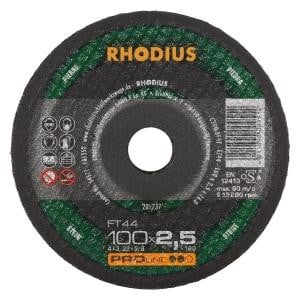 Rhodius PROline FT44 Freihandtrennscheibe, Durchmesser [mm]: 100, Stärke [mm]: 2.5, Bohrung [mm]: 16, VE: 25 Stück, 201737