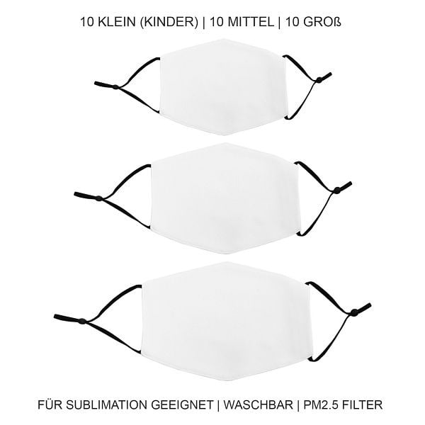 Monster Gesichtsmasken, verschiedene Größen/30er Packung, 27690