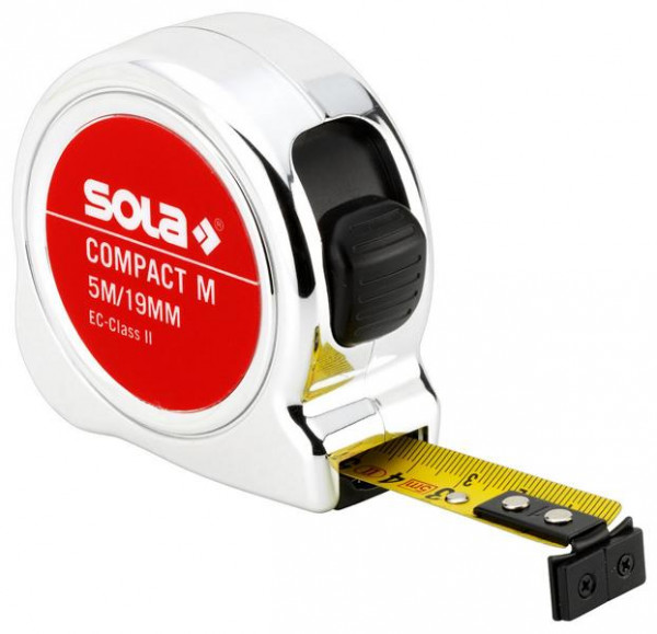 Sola Magnetrollmeter (19 mm) Compact M CO 5 m Stahlband, EG-Klasse 2, VE: 6 Stück, 50520501