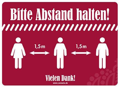 Contacto Schild ''Abstand halten'', selbstklebend, 18 cm, 7595/180