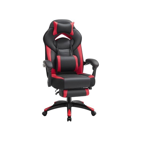 SONGMICS Gamingstuhl Kunstleder Schwarz-Rot, OBG77BR