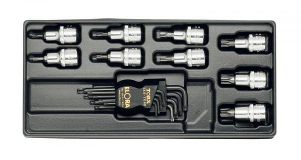 ELORA TORX®-Werkzeugsatz, 17-teilig, MS-14, 0000514001000