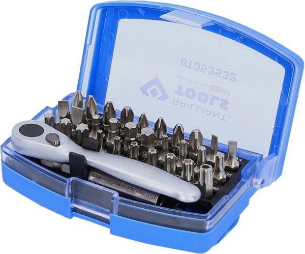 Brilliant Tools Bit-Satz mit Bit-Umschaltratsche, 32-teilig, BT053532