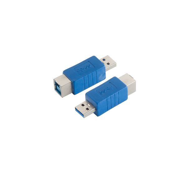 S-Conn USB Adapter 3.0 Typ A Stecker auf Typ B Buchse, blau, 77046-3