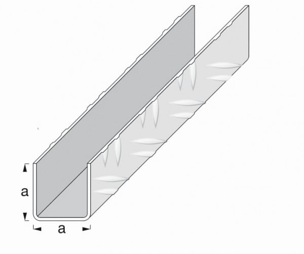 Vormann Alu Quadrat-U 23,5 1m, 054460100AN