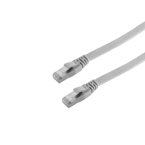 shiverpeaks BASIC-S, RJ45 Patchkabel-Flachkabel, Flat U/FTP mit CAT 7 Rohkabel, slim, 1,0m, BS75511-SL