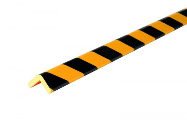 SafetyMarking Warn- und Schutzprofile - Kantenschutz, Prallschutz: Winkel 47/47, Typ H, LxBxH 500x4,7x4,7 cm, gelb/schwarz, selbstklebend, DC11120