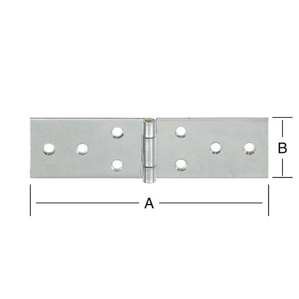 Vormann DIN-Tischbandänder breit 180 x 40 mm, verzinkt, VE: 10 Stück, 000505180Z