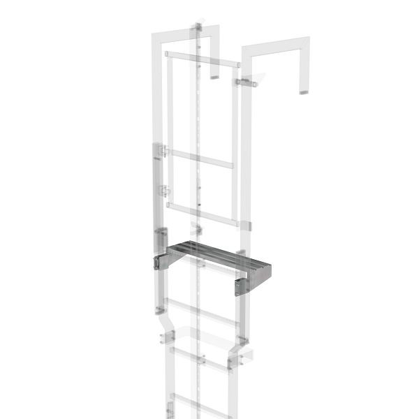 Munk Günzburger Steigtechnik Ausstiegstritt Stahl-verzinkt, 620x200 mm Spaltbreite 200mm, 063973