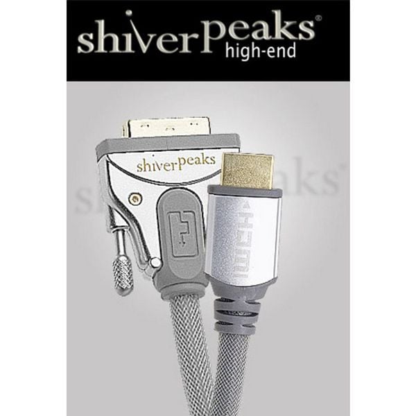 shiverpeaks HIGH-END-HDMI/ DVI-Anschlusskabel, Vers. 1.3b, Metall-Stecker, vergoldete Kontakte,-Silber-Nylon, AWG 28, 5,0m, 77485-SPH-L