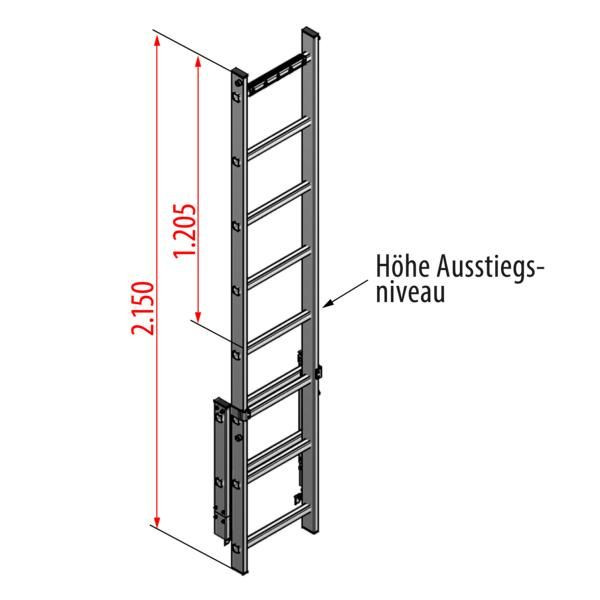 HYMER Ausziehbare Einstiegshilfe, Aluminium, 0053345, 4019502342774