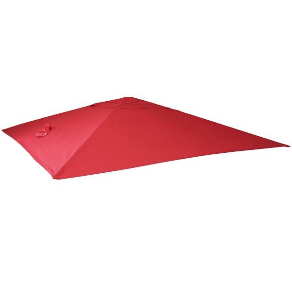 Mendler Ersatz-Bezug für Luxus-Ampelschirm HWC-A96, Sonnenschirmbezug Ersatzbezug, 3x4m (Ø5m) Polyester 3,5kg, rot, 158549