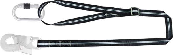 Kratos Flammbeständiges FIRE FREE Verbindungsmittel für Arbeitsplatzpositionierung 2 m mit 2 Karabiner FA 5010117, FA4090520