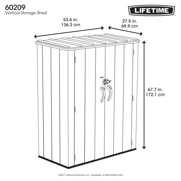 Lifetime Garten- und Geräteschrank, universell einsetzbar, LB60209