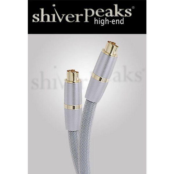 shiverpeaks HIGH-END-S-VHS-Anschlusskabel, S-VHS-Stecker auf S-VHS-Stecker, Metall-Stecker mit vergoldeten Kontakten,-Silber-Nylon, 2,5m, 97502-2.5SPH-L