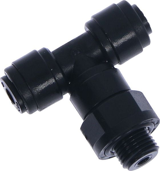 timmer B-TEd-4-1/8-KU-H2O, T-Einschraubverschraubung für Wasser zylindrisch, Schlauch-Ø:4 mm, Gewinde: 1/8", VE: 10 Stück, 03080327