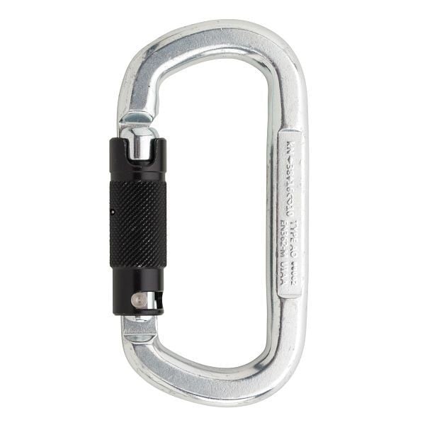 AustriAlpin Karabiner ASYMM OVAL 2-Wege-Autolock Stahl 38 kN, VE: 40 Stück, TF35AK