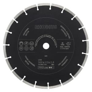 Rhodius PROline LD40 Diamanttrennscheibe, Durchmesser [mm]: 350, Stärke [mm]: 2.8, Bohrung [mm]: 25.4, 303438