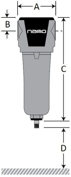 nano Zentrifugal-Wasserabscheider BSPP 1/4" Durchflussleistung: 42 Nm³/h, NFB 0025 WS