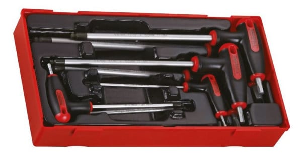 Teng Tools T-Griff-Kugelspitzen-Sechskantschlüssel-Set, AF, TT1, 7 Teile, TTHEX7AF