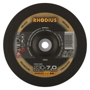 Rhodius PROline RS38 Schruppscheibe, Durchmesser [mm]: 230, Stärke [mm]: 7, Bohrung [mm]: 22.23, VE: 10 Stück, 200466