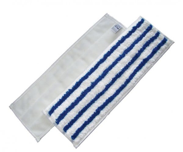 De Witte Mopp mit Scheuerstreifen VELCRO 44 x 13 cm weiß/blau, 615.540.540