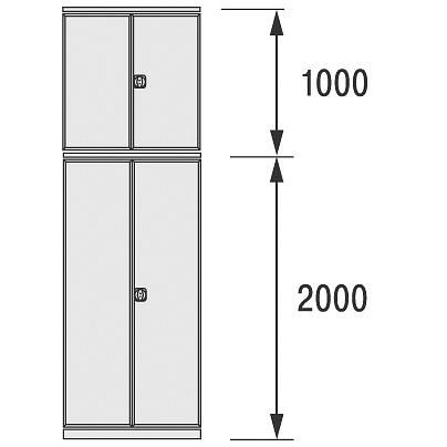 BITO Flügeltür 1000x3000 RAL7035 Set, 29958