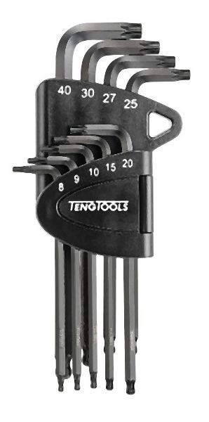 Teng Tools Kugelspitzen-TX-Schlüssel-Set, CR-MO, 9 Teile, 1499TX